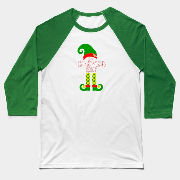 The Clever Elf Family Matching Christmas 2020 Gift  Baseball T-Shirt by NiftyGiggles